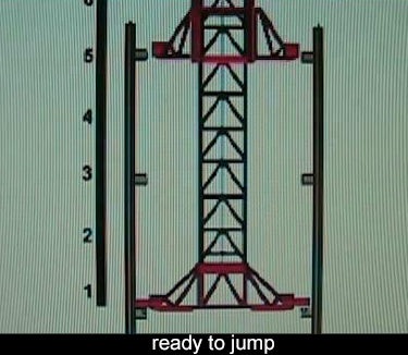 Schematic tower crane jump sequence